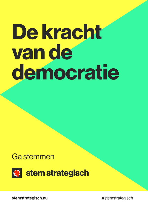 Campagneposter 1 - Stem Strategisch voor GroenLinks-PvdA