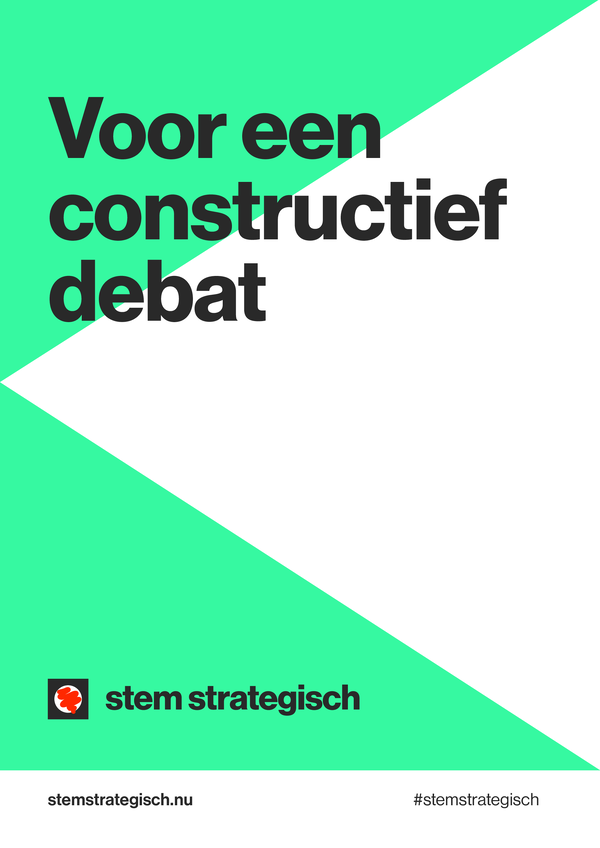Campagneposter 2 - Stem Strategisch voor GroenLinks-PvdA