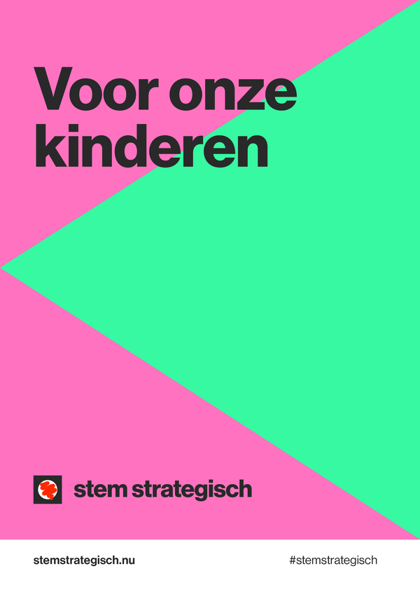 Campagneposter 7 - Stem Strategisch voor GroenLinks-PvdA